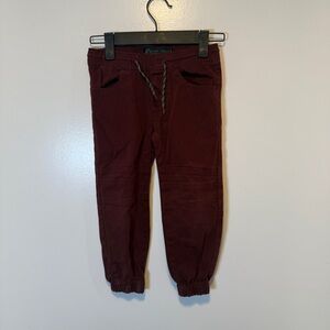 Street rules Burgundy‎ Jogger Pants kids size 4